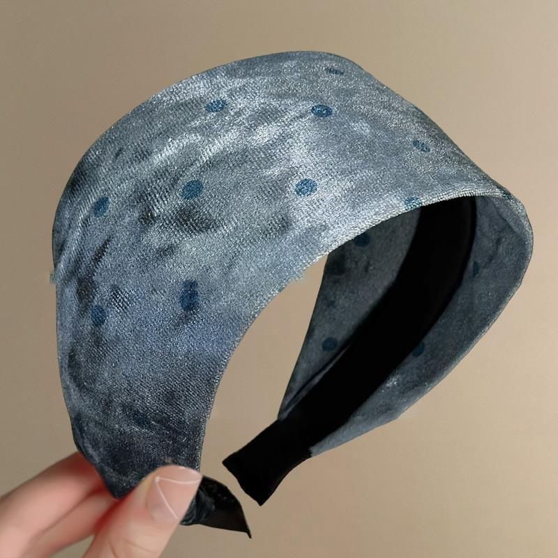 Versione coreana, fascia per capelli ampia, semplice, versatile, alla moda, con pois floccati, personalità, senso di fascia alta, capelli eleganti_voghion.com