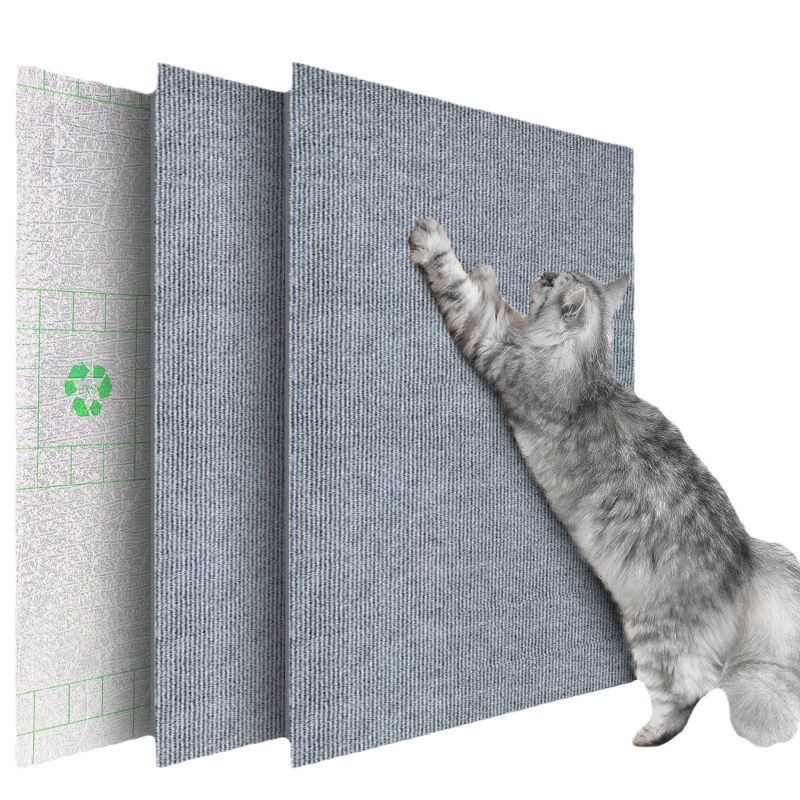 Almohadilla para rascar gatos, autoadhesiva, resistente al desgaste, recortable, para muebles, sofá, pared, vertical_voghion.com