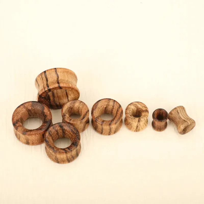 1 pz dilatatori per orecchie in legno, dilatatori per orecchino, punk, tunnel di carne, piercing, gioielli, corpo cavo, espansione 620 mm, 241217_voghion.com