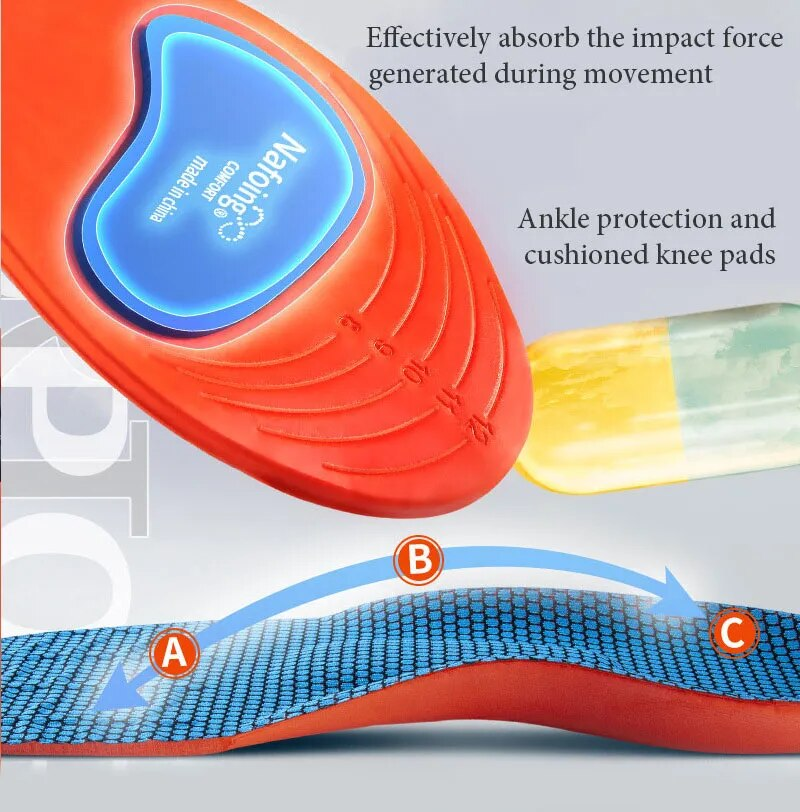 Orthotic Insole Arch Support Flatfoot Running For Shoes Sole Orthopedic Insoles For Feet Ease Pressure_voghion.com