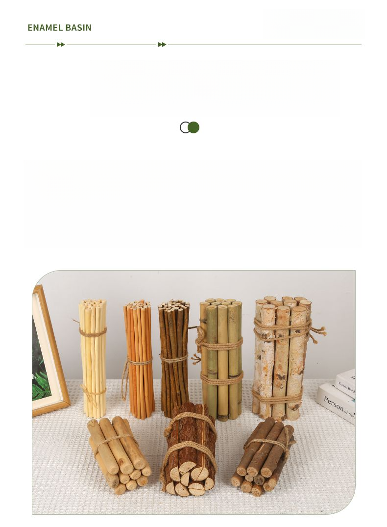 Branches de bûches naturelles faites à la main, matériel créatif pour la maternelle, ensemble complet de piquets, bâtons en bois irréguliers, ornements_voghion.com