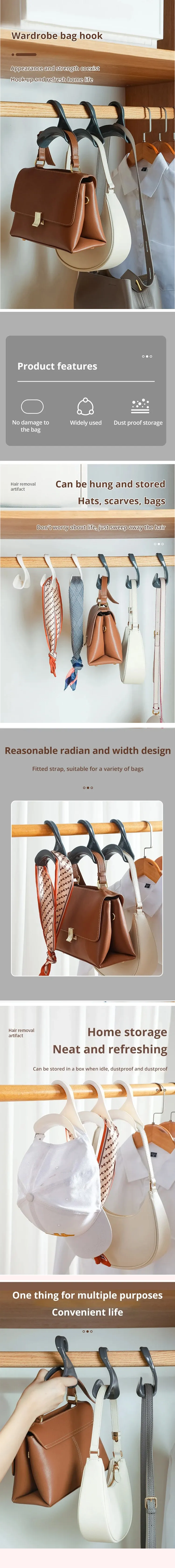 3-20 pezzi Gancio di collegamento in plastica allargata, impilabile, salvaspazio, multifunzionale, per appendere borse e cappelli_voghion.com