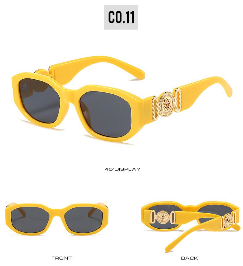 Two Circles New Small Square Frame Head Decoration Sunglasses Personality Trend Polygon Glasses_voghion.com