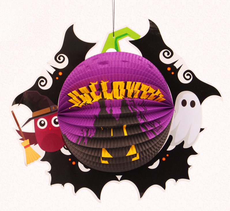 Forniture per decorazioni di Halloween, oggetti di scena, allestimento di scene, fantasmi, streghe, ragni, decorazioni sospese, zucche, lanterne di carta_voghion.com