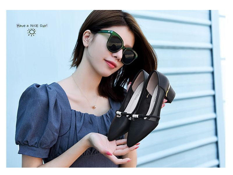 WTEMPO Damen Pumps aus echtem Leder, hochwertig, zum Hineinschlüpfen, Party, Freizeit, Arbeit, Damen, Büro_voghion.com