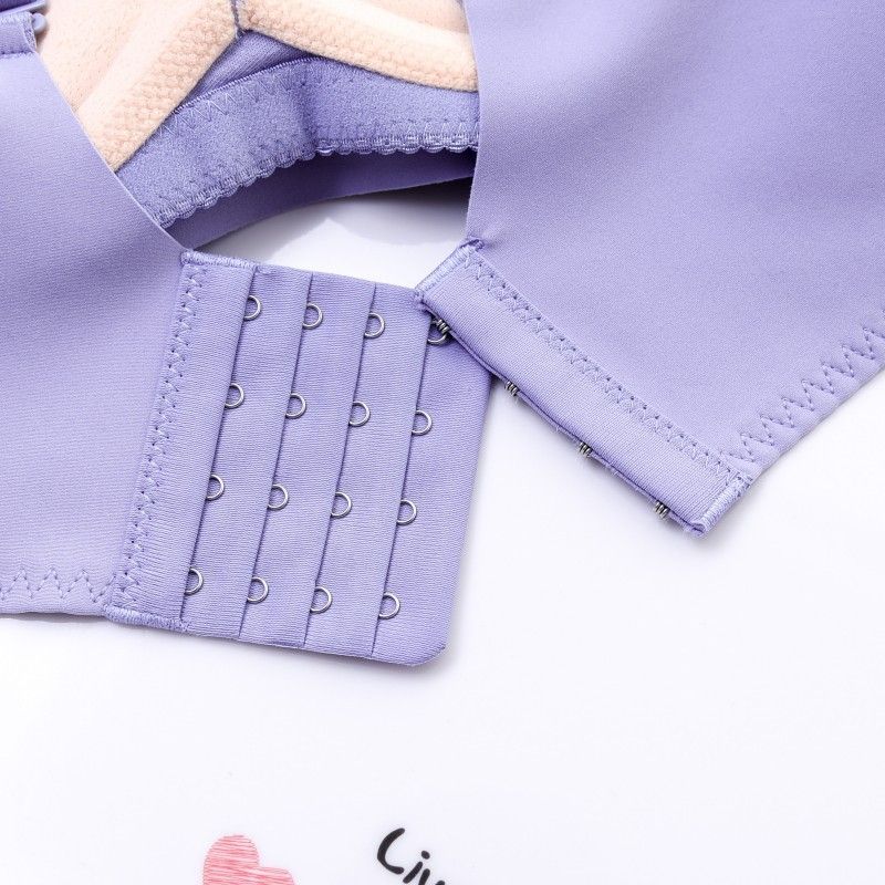 Soutien-gorge push-up sans coutures, sans armatures, confortable et respirant, pour femme, poitrine moyenne, épaisse et petite. Ajustement latéral de la poitrine._voghion.com