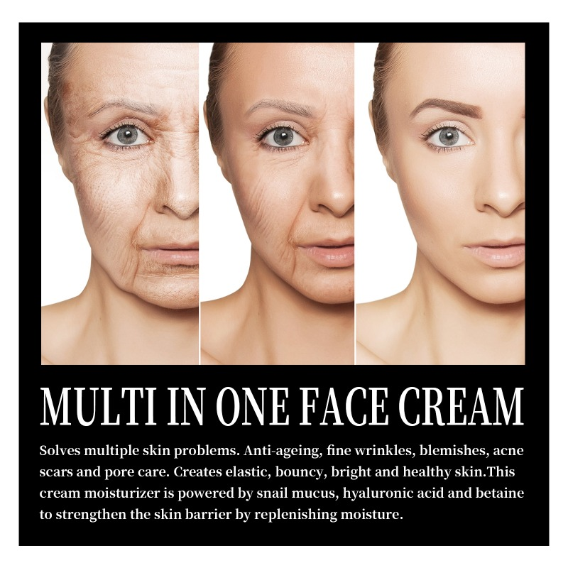 Face Snail Collagen Cream Moisturizing Brighten Whitening Cream Lifting Firming Fade Fine Lines Creme Korean Cosmet_voghion.com