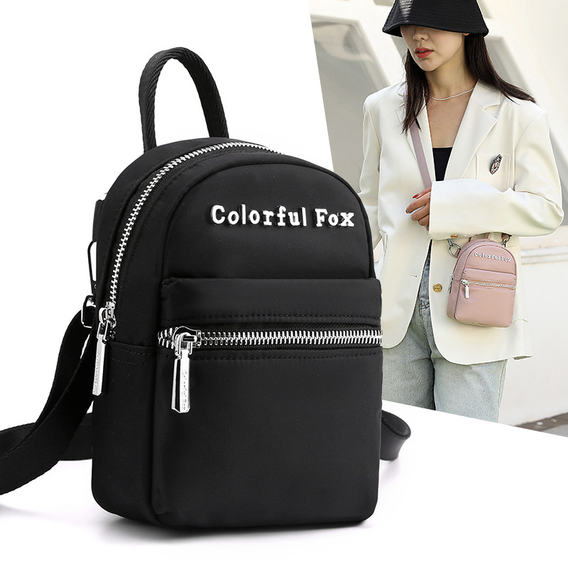 Borsa a tracolla portatile impermeabile con tracolla a forma di mini telefono colorato Fox per donna_voghion.com