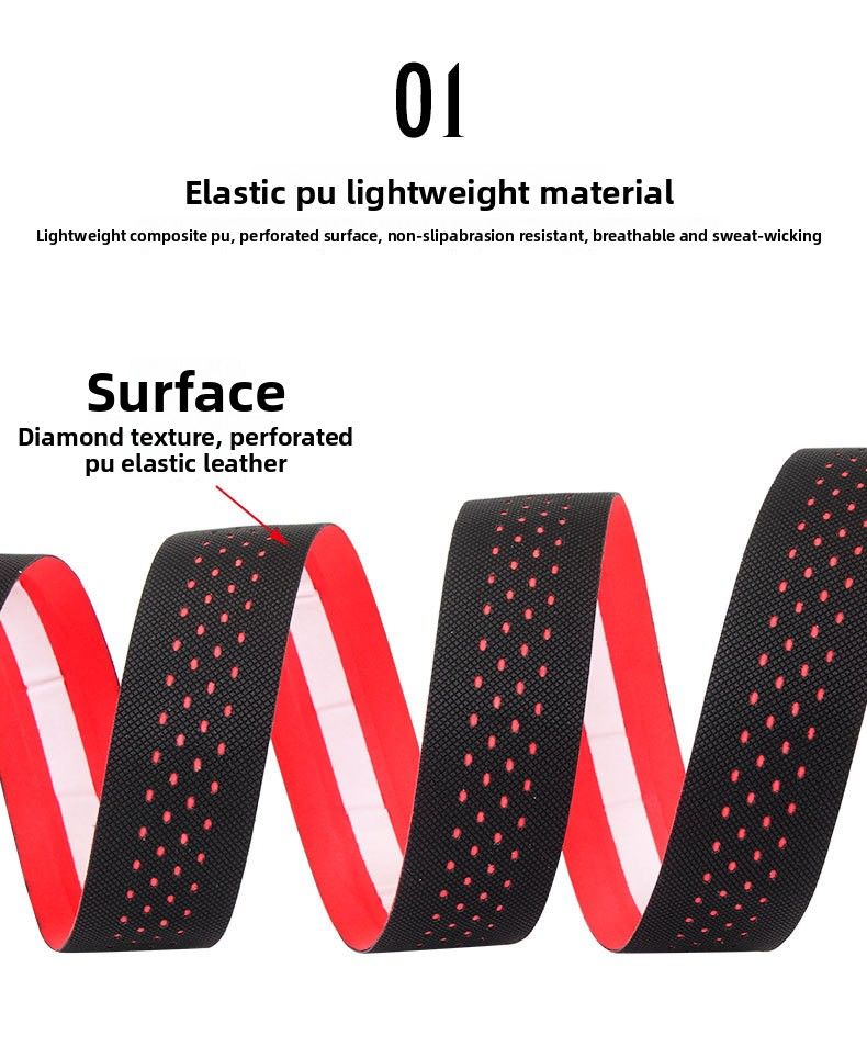 TOOPRE Road Fixed Gear Bike Strap Anti-Slip Breathable Sweat-Absorbing Silicone Bent Handlebar Perforated Tape_voghion.com