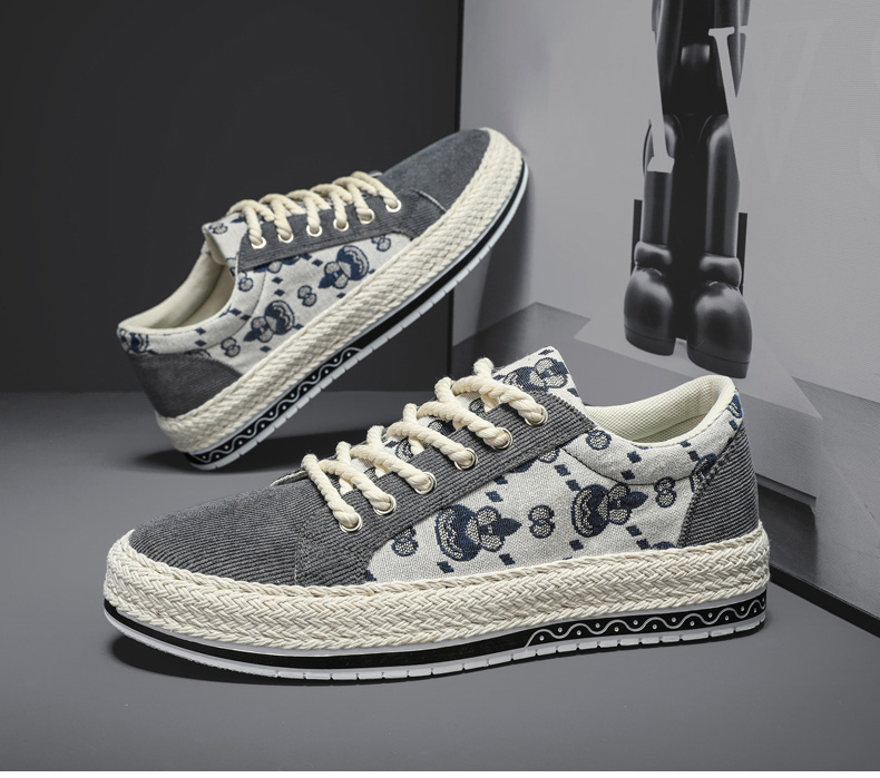 Modische Cordschuhe für Herren zum Hineinschlüpfen, flache Freizeitschuhe, gewebte Schuhe_voghion.com