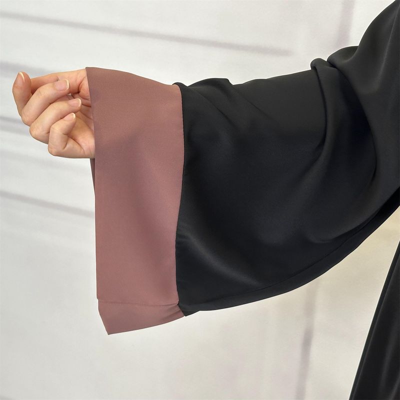 Nuevo diseño de Abaya musulmana Nida, vestido de lujo para mujer de Dubái con velo, caftán islámico marroquí negro, ropa informal modesta para Ramadán y Eid._voghion.com