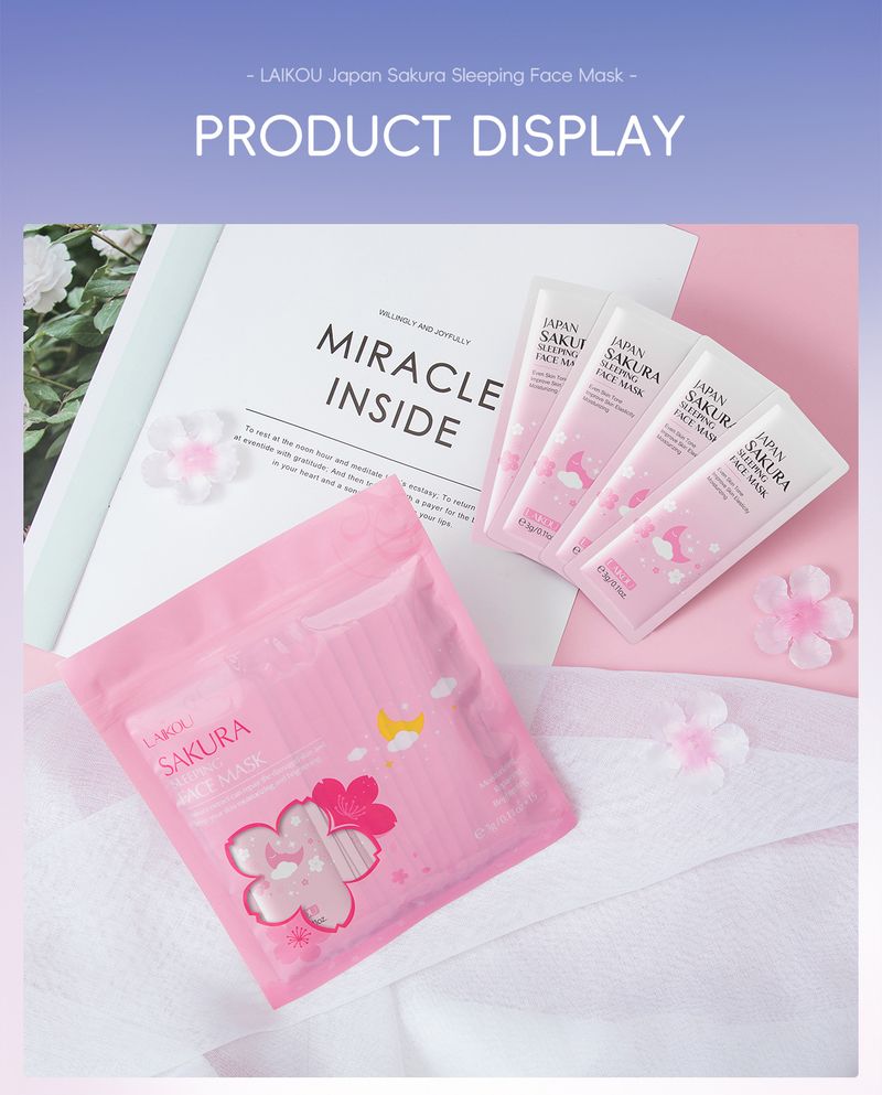 Maschera per dormire Laico Sakura, confezione da 3 pezzi, monouso, idratante e idratante._voghion.com