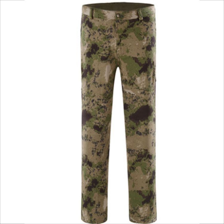 Bird Cold-Proof Soft Shell Jacket Men Hiking Waterproof Windproof Thickened Outdoor Warm Fleece Pants_voghion.com