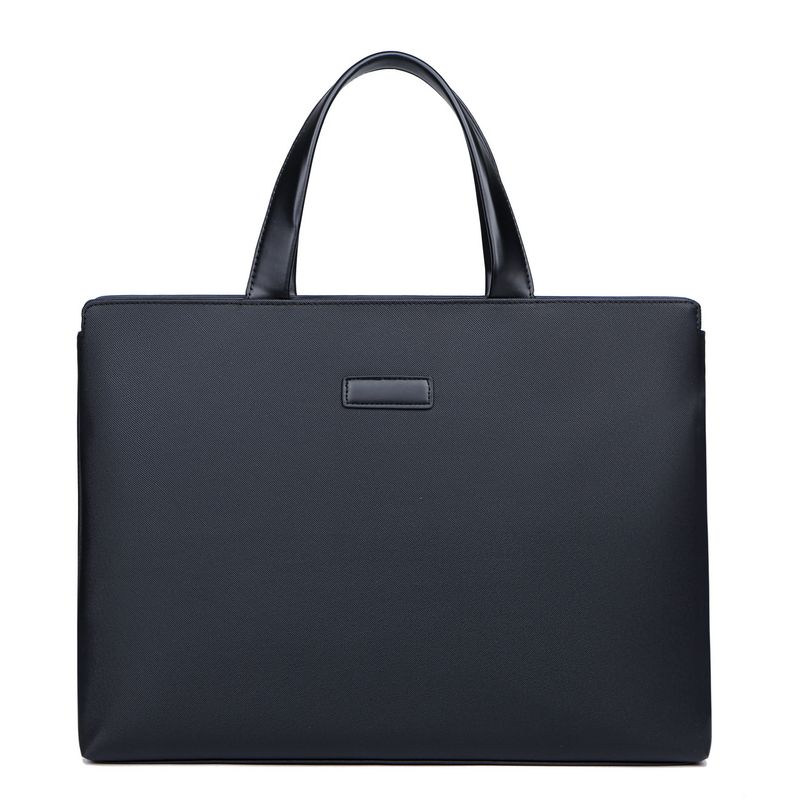 New Men's Handheld Briefcase Waterproof Wear-resistant PVC Business Document Meeting File Bag Printed_voghion.com