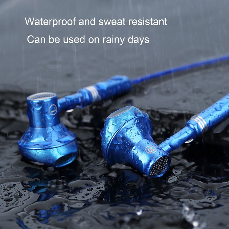 Wired Earbuds Ergonomic Heavy Bass In-ear 1.2m Metal 3.5mm Wire Control Earphones for Music_voghion.com