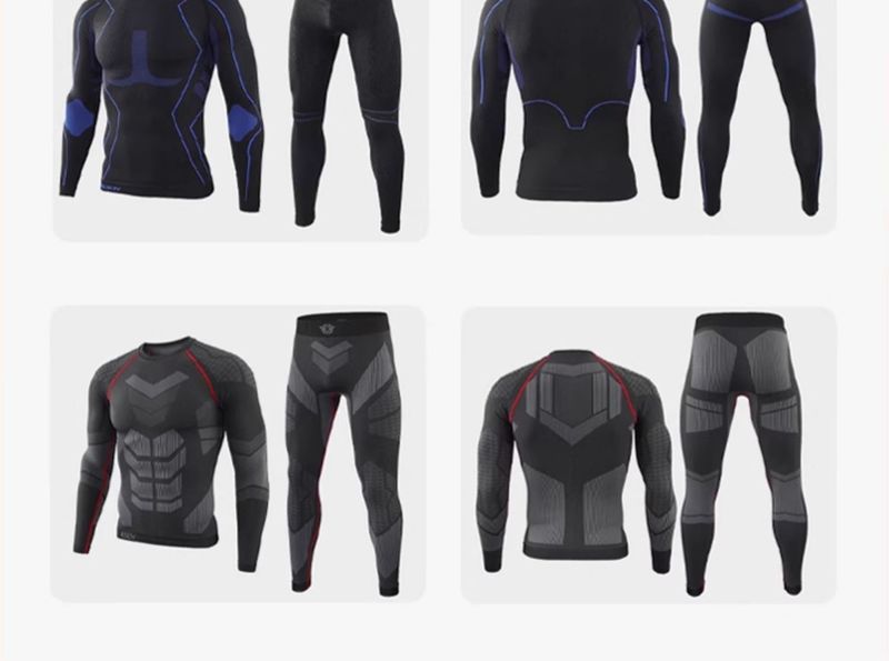 Kayak Hızlı Kuruyan Açık Hava Sporları Fonksiyonlu İç Giyim Erkek Takım Elbise Yürüyüş Heattech Nem Emici Nefes Alabilir Sıkılaştırıcı_voghion.com