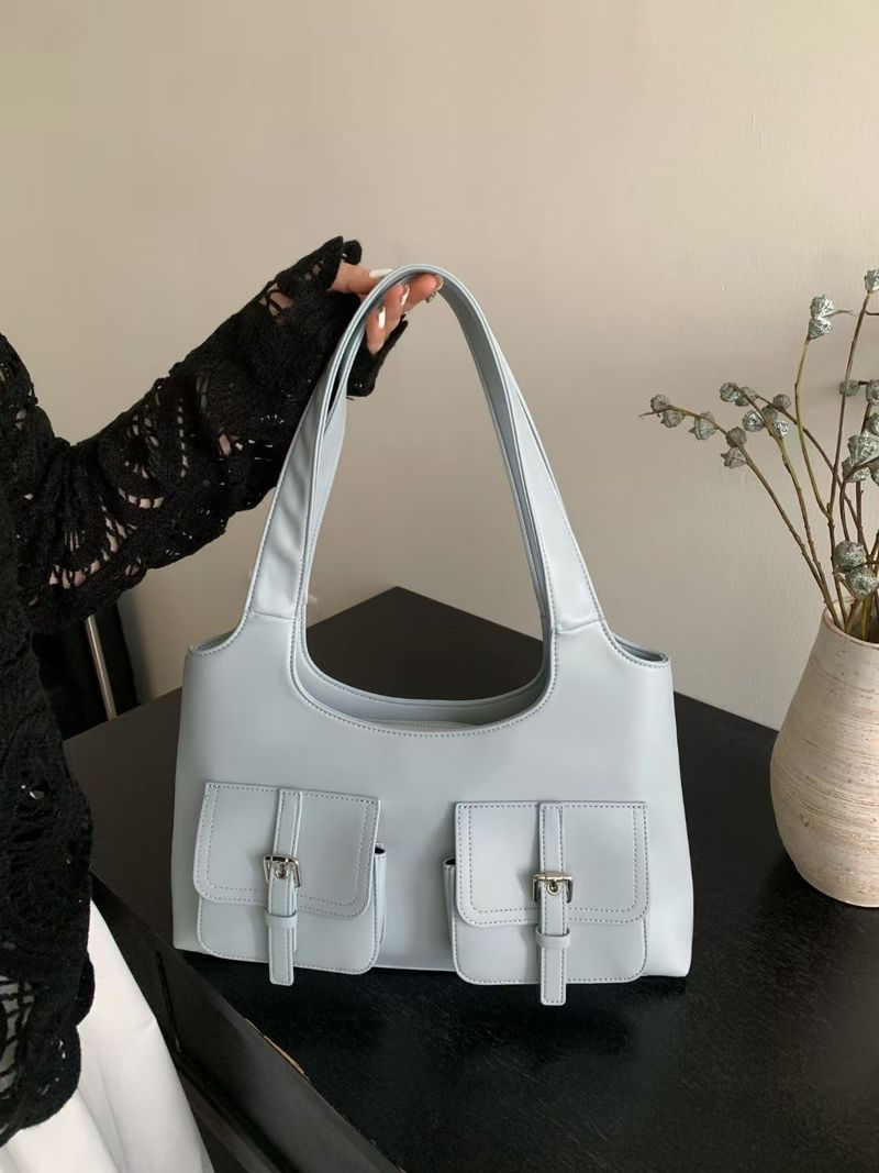 Bolso de hombro estilo bicicleta con múltiples bolsillos, estilo informal y fresco, para mujer, de diseñador coreano, con nuevas tendencias de moda para otoño e invierno._voghion.com