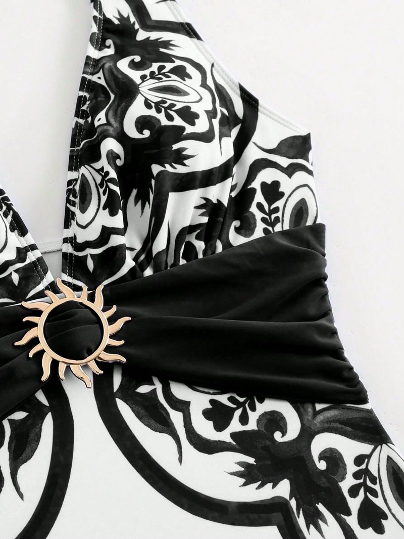 Maillot de bain une pièce sexy pour femme, haute élasticité et dos nu. Maillot de bain confortable et élégant pour la plage et la piscine._voghion.com