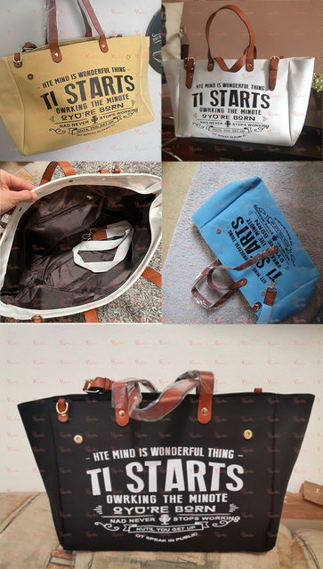 Yogodlns Mode Canvas Handtas en Portemonnee Vrouwelijke Schoudertas met grote capaciteit Letter Design Crossbody Tas Casual Totes Bag Bolsa_voghion.com