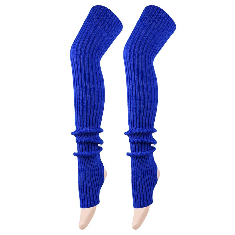 Unisex Verlängerte Woll-Beinstulpen (80 cm) Damen-Florsocken, gestrickte Woll-Beinstulpen, Ballett-Yoga-Fußwärmer_voghion.com