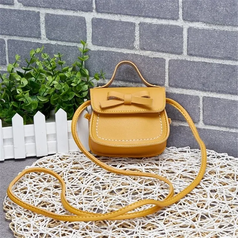 Rucksäcke Kinder Kleine Quadratische Tasche Bogen Messenger Mode Niedlich Tragbare Kleine Mädchen PU Schulter Handtaschen 220924_voghion.com