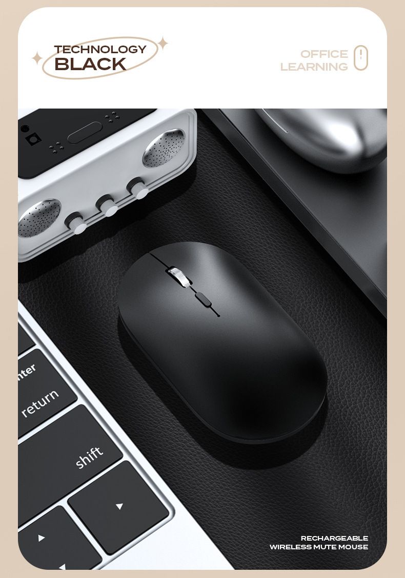 Kablosuz Sessiz Fare - Bluetooth ve 2.4G Çift Mod, 1600 DPI, 4 Yönlü Kaydırma, Dizüstü Bilgisayar/Ofis İçin Şarj Edilebilir Ergonomik Fare_voghion.com