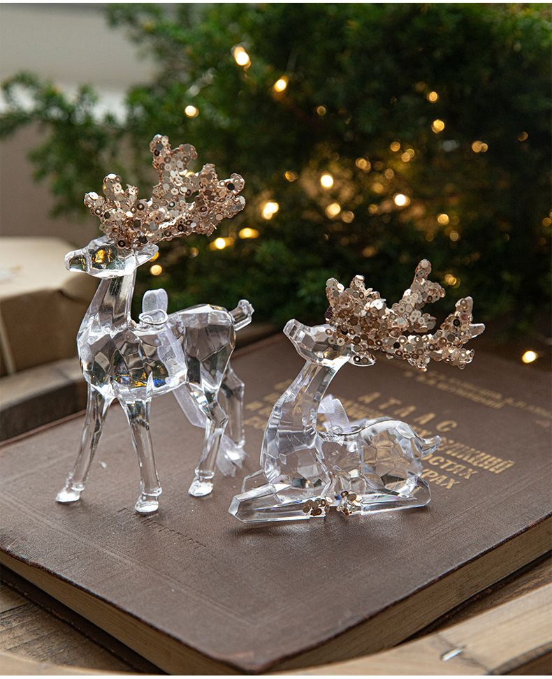 Paillettes decorative in acrilico trasparente fiocco di neve pendente albero di Natale scena decorazione oggetti di scena_voghion.com