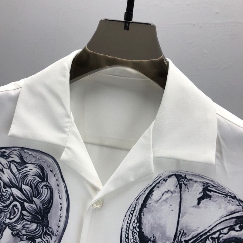 Fashionable Short Sleeved Shirt With 3D Portrait Print Pattern In Front And Back, Unisex Cardigan_voghion.com