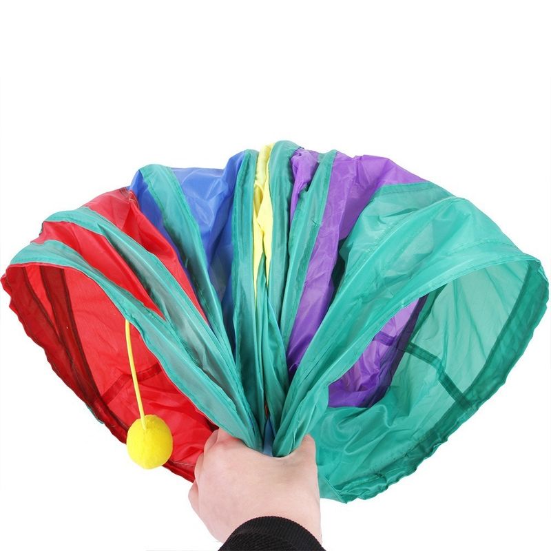 Giocattolo, gioco per gatti, tunnel di collegamento per gatti, trapano pieghevole, buco per gattini, giocattoli colorati per animali domestici di PawParty Store_voghion.com