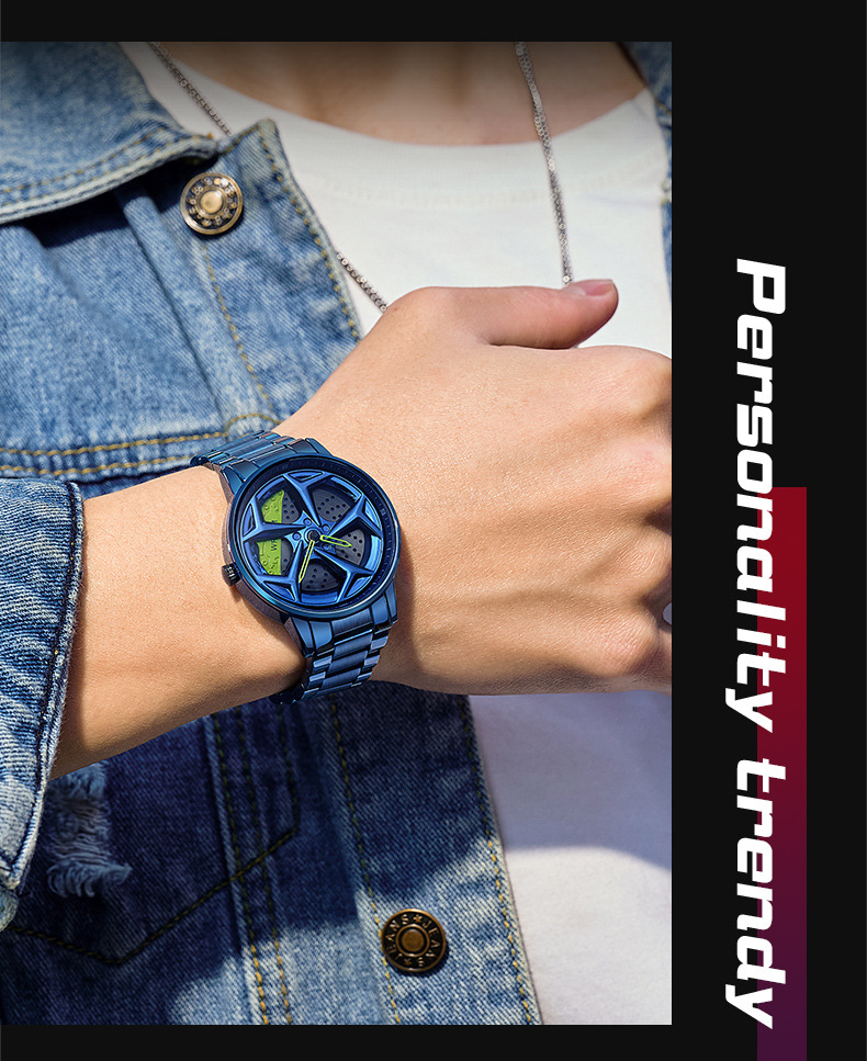Stahlband rotierende Trend Mode wasserdicht Student cool Herrenuhr einfach_voghion.com