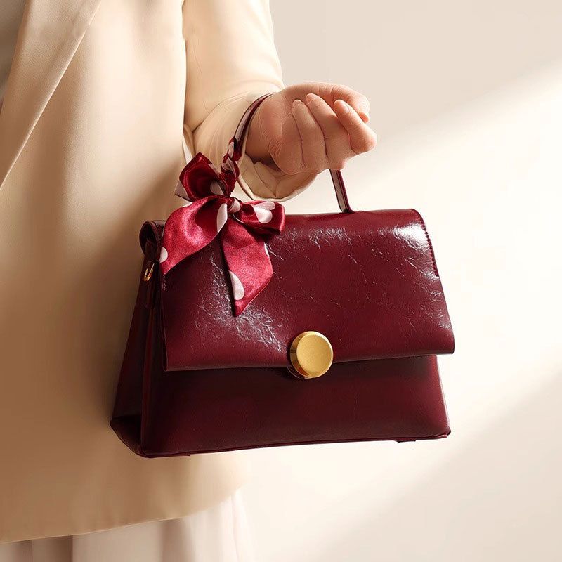 Borsa a tracolla da pendolare di alta qualità, stile da sposa rosso 2025, regalo di Capodanno per donna_voghion.com