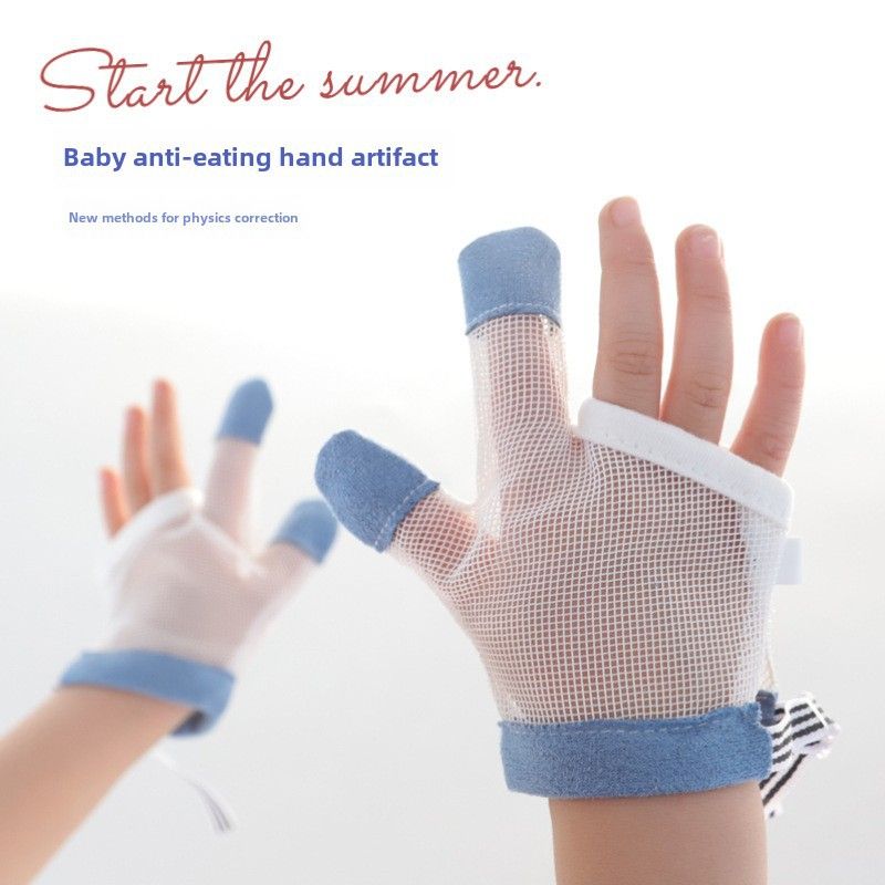Babys körperliche Anti-Ess-Hand-Handschuhe Daumen Babys Hand-Ess-Hand-Ess-Handschuh Kind Hand-Ess-Sucht Kind Finger-Beiß-Handschuhe_voghion.com