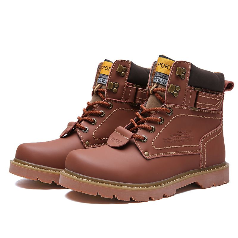 Herrenstiefel aus echtem Leder – lässige Winterstiefel aus römischer Wolle mit ethnischem Muster, atmungsaktiv und bequem (Schwarz, Dunkelbraun, Gelb, Hellbraun)_voghion.com