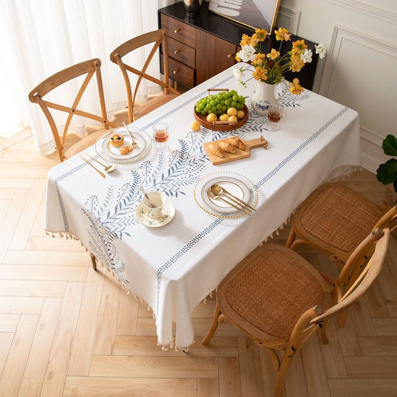 Yingchuang's New Three-dimensional Embroidered Tablecloth American High-grade Rectangular Dining Table Cloth Atmosphere Book Tablecloth_voghion.com