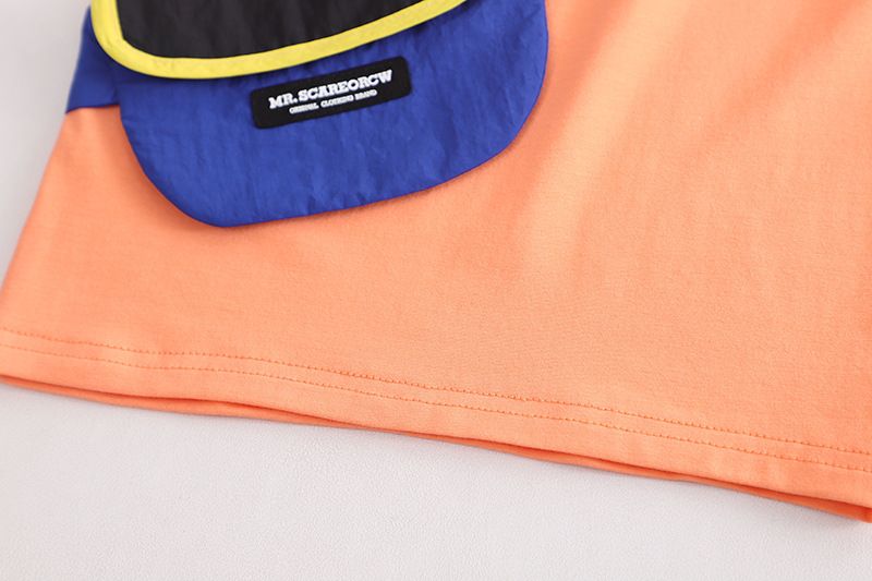 Suvine uus poiste õlakott ümara kaelusega lühikeste varrukatega alg- ja keskkoolilastele_voghion.com