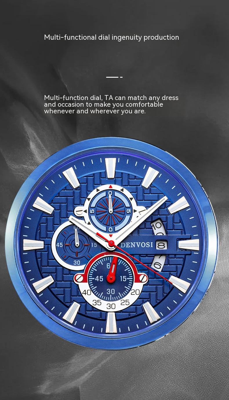 New Hot Selling Danfoss True Three Pin Calendar Wrist Watch Men's Fashion Nightlight Waterproof Men's Business Watch 2023_voghion.com