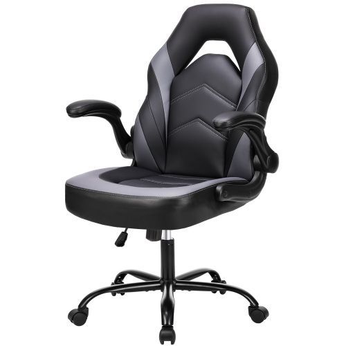 Ergonomic Office Computer Home Gaming Desk Chair Adjustable PU Leather Racing Chair Flip-up Armrest For Christmas Furniture_voghion.com