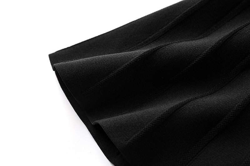 Women's Clothing new style elegant pleated skirt waist slimming ruffled hem v neck cardigan jacket + short skirt suit_voghion.com