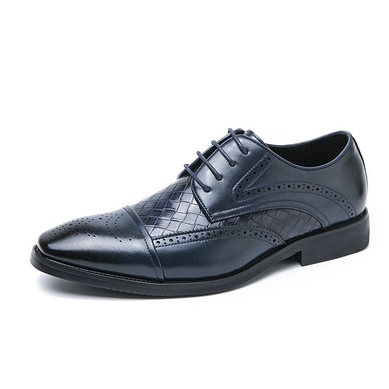Euro Step 2025 Scarpe basse da uomo, primavera e autunno, taglia 48, in pelle, con intreccio intagliato, formali, da sposo, da cerimonia_voghion.com