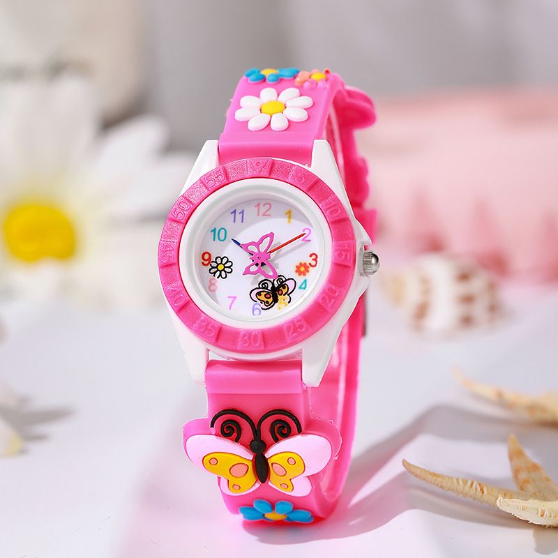 watch Butterfly Cartoon Quartz Digital Silicone Band Children's Gift Watch_voghion.com