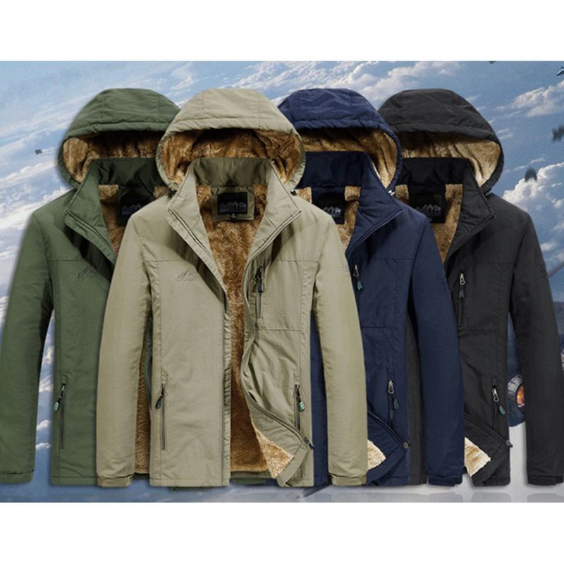 Trench con cappuccio da uomo 2023, lunghezza media, autunno inverno, nuovo, giacca da trekking, foderata in pile, cappotto caldo ad asciugatura rapida_voghion.com