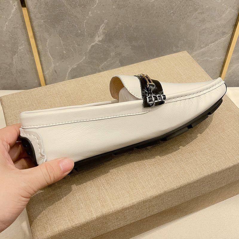 Herrenschuhe für Frühling/Sommer 2025, Coole, einzigartige Bean-Herrenschuhe, vielseitige und bequeme Freizeitschuhe, Leder-Fahrschuhe_voghion.com