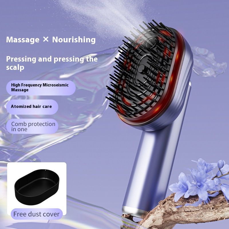 Scalp Massager With Vibration & Red Light Therapy, Microcurrent Mist For Hair Growth & Anti-Hair Loss, Essential Oil_voghion.com