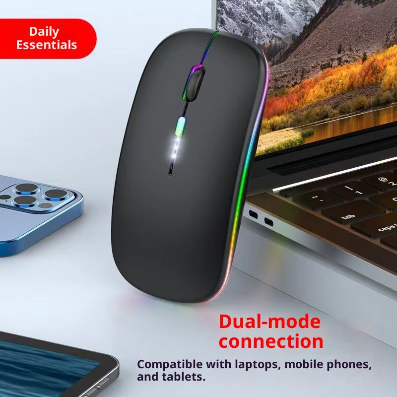 Digitex Digitex all'ingrosso Indicatore del livello della batteria aggiornato Mouse per computer da ufficio luminoso silenzioso a doppia modalità con ricarica Bluetooth wireless_voghion.com