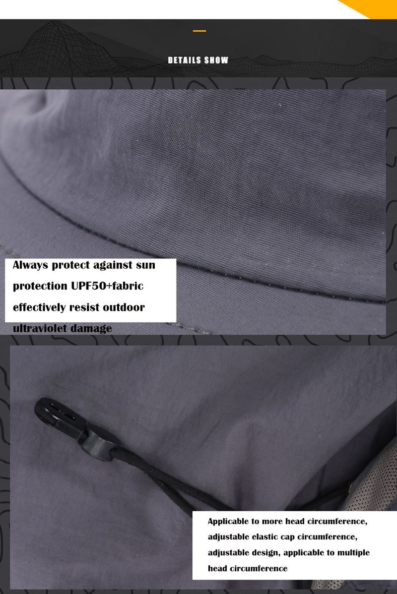 Mode 2024 Neue Mode Sommer Eimer Hut Cowboy Männer Outdoor Angeln Wandern Strand Hüte Mesh Atmungsaktiv Anti UV Sonne Kappe Große_voghion.com