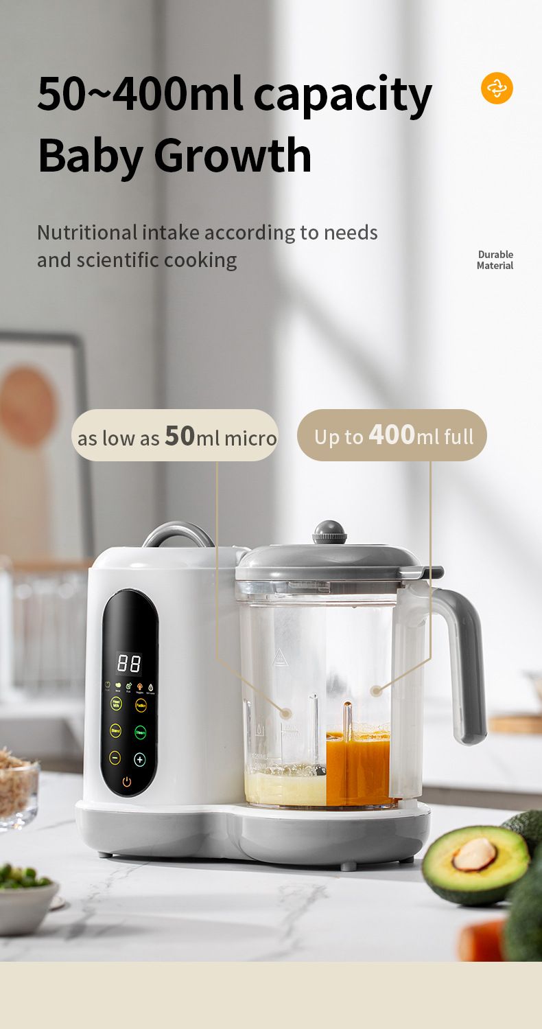 Multifunktionaler Haushaltsmixer für Baby-Ergänzungsnahrungsmittel, automatischer Mixer, Integration des Zeitgebers für das Kochen_voghion.com