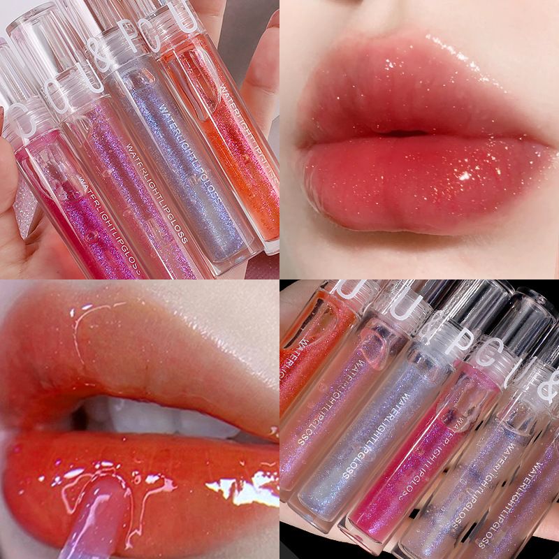 Water Gloss Women Lipstick Moisturizing Nourishing Glaze Transparent Pouty Oil Fine Shimmer Pearlescent Glass Lip Makeup_voghion.com