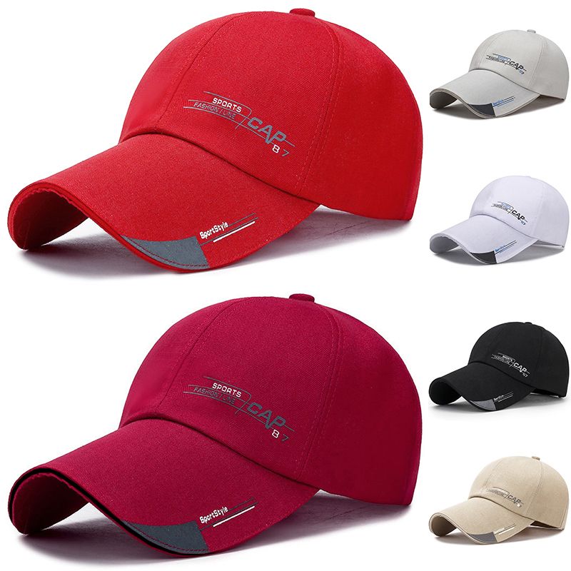 Uomo Per Pesce All'aperto Classico Linea Sport Colore Solido Sole Baseball Cap Primavera Estate Snapback Cappello_voghion.com