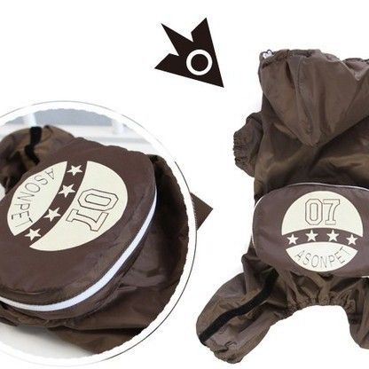 Spring And Summer Four-Legged Portable Raincoat Small Dog One-Piece Waterproof Clothing Pet Clothes_voghion.com
