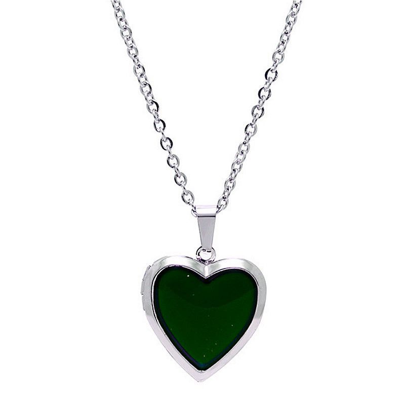 Heart-Shaped Temperature-Sensitive Color-Changing Necklace Peach Heart Box Pendant O-Chain Various Styles Lowest Price_voghion.com